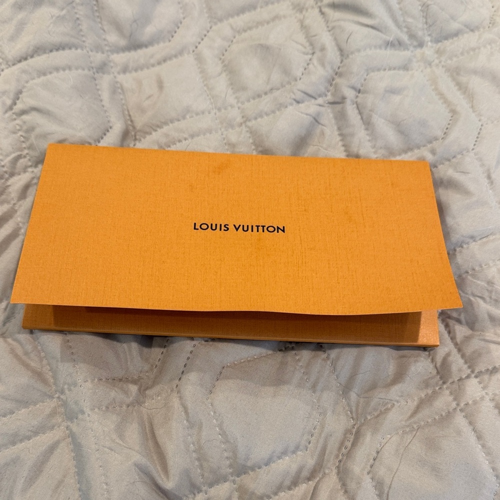 Louis Vuitton Orange Textured Envelope Wallet